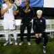 Megan Rapinoe protestando contra o racismo