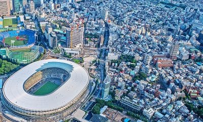 tóquio 2020 estádio nacional de tóquio Jogos Olímpicos Olimpíadas Thomas Bach COI Japão COI Jogos Olímpicos vacinas Covid-19 anéis olímpicos Estádio olímpico
