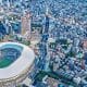 tóquio 2020 estádio nacional de tóquio Jogos Olímpicos Olimpíadas Thomas Bach COI Japão COI Jogos Olímpicos vacinas Covid-19 anéis olímpicos Estádio olímpico