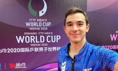 Calderano e Tsuboi treinam na China
