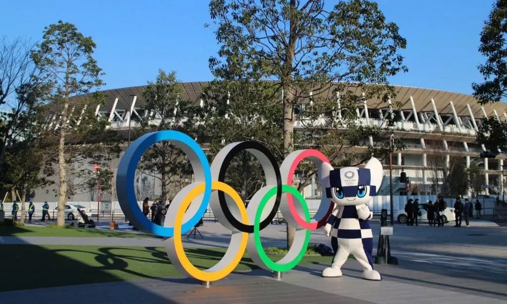 Tóquio 2020 Tóquio-2020 Jogos Olímpicos de Tóquio Olimpíada de Tóquio Estádio Olímpico Anéis Olímpicos