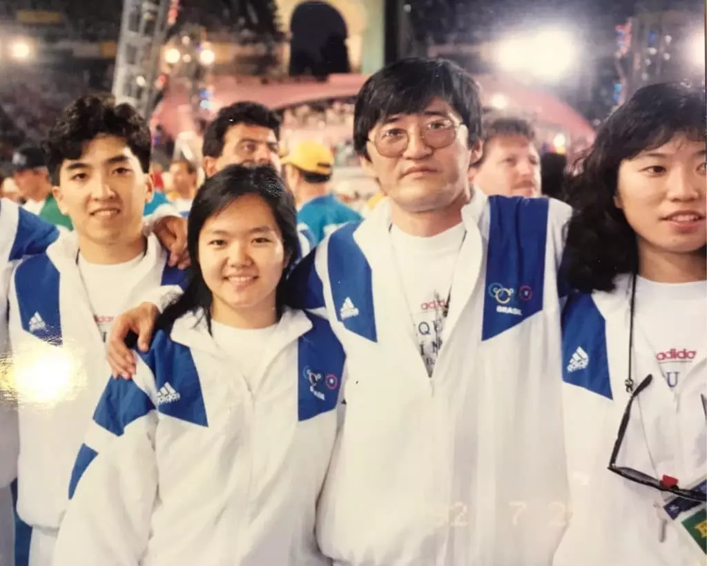 Equipe tênis de mesa em Barcelona-1992