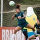 Cristiane em treino da seleção feminina
