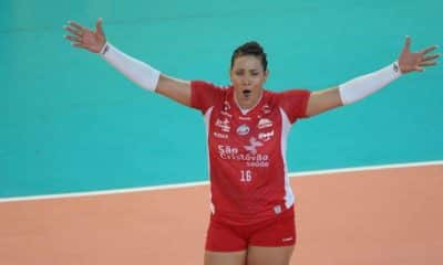 Tandara comemora brasília x osasco superliga feminina