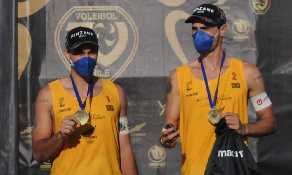 André e George medalha de ouro na etapa de Santiago do Circuito Sul-Americano de vôlei de praia