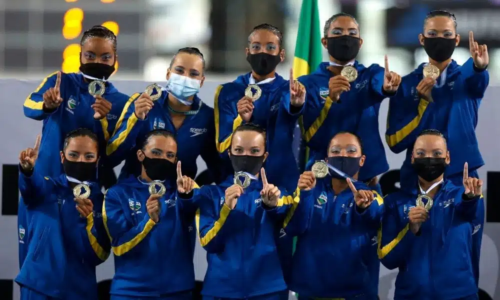 Brasil medalha de ouro rotina combinada nado artístico campeonato sul-americano de esportes aquáticos