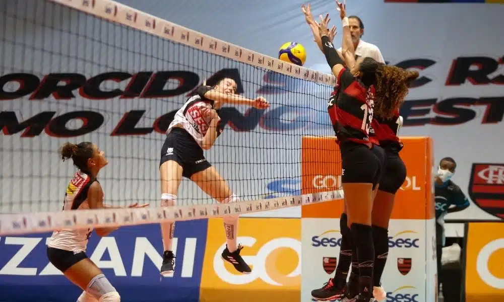 Sesc rJ Flamengo x Sesi Bauru Superliga de vôlei feminino