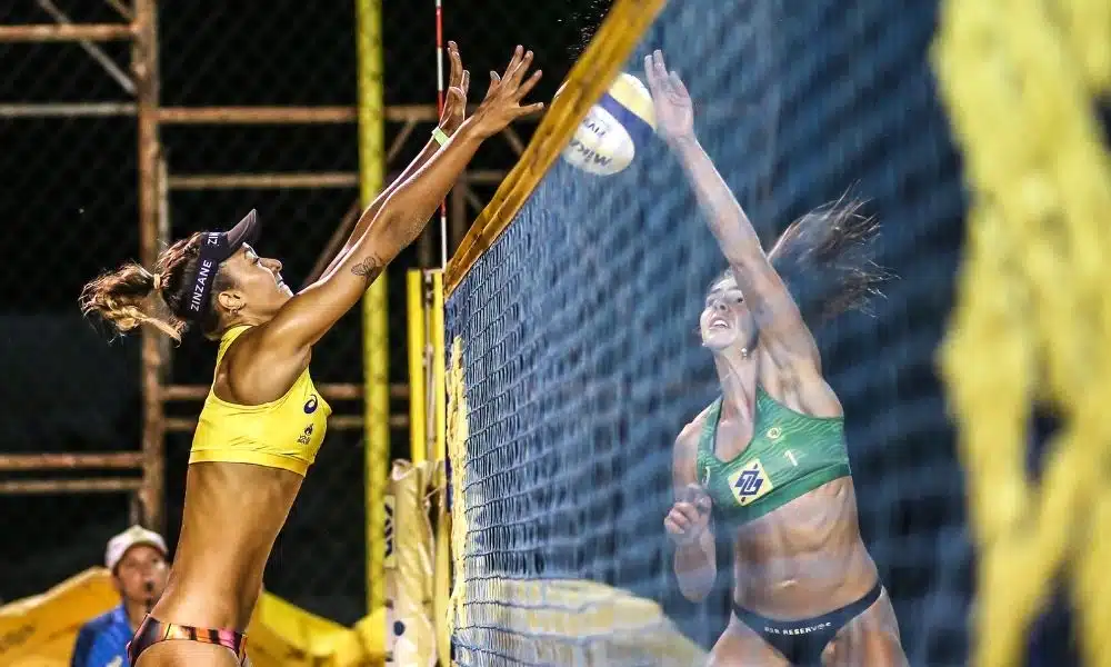 Thamela e Elize Maia garantiram vaga nas quartas no último jogo do dia (Wander Roberto/Inovafoto/CBV)