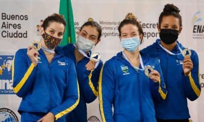 revezamento 4 x 200 m feminino campeonato sul-americano de esportes aquáticos