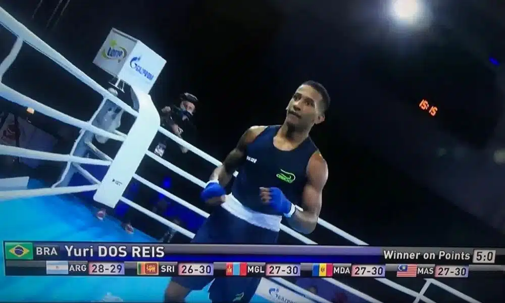 Yuri dos Reis sobrinho de Esquiva e Yamaguchi Falcão está nas quartas do Mundial da Juventude de boxe