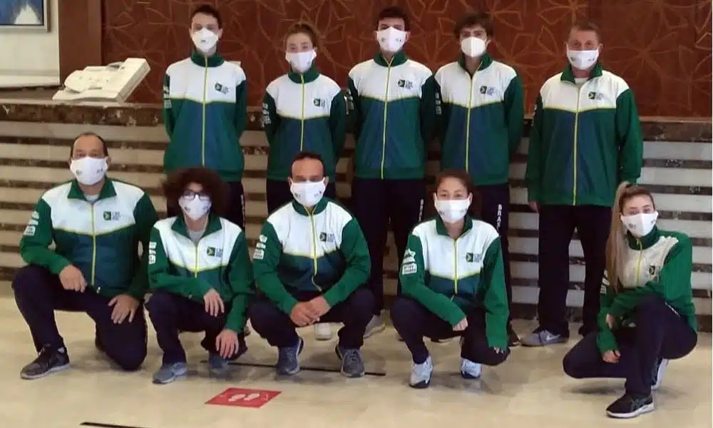 equipe brasileira de sabre no mundial cadete e juvenil de esgrima