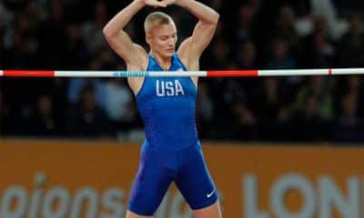 Sam Kendricks no salto com vara masculino