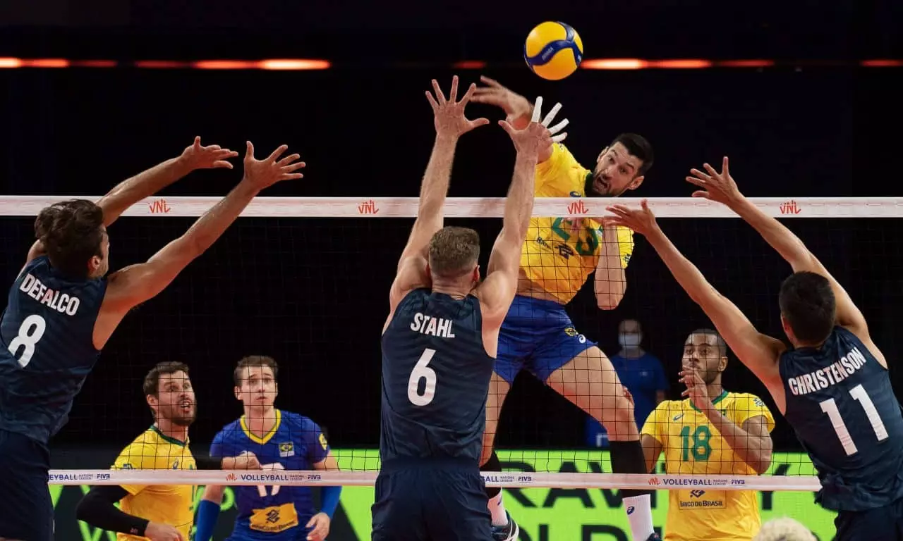 Flavio Brasil Estados Unidos Liga das Nações de vôlei
