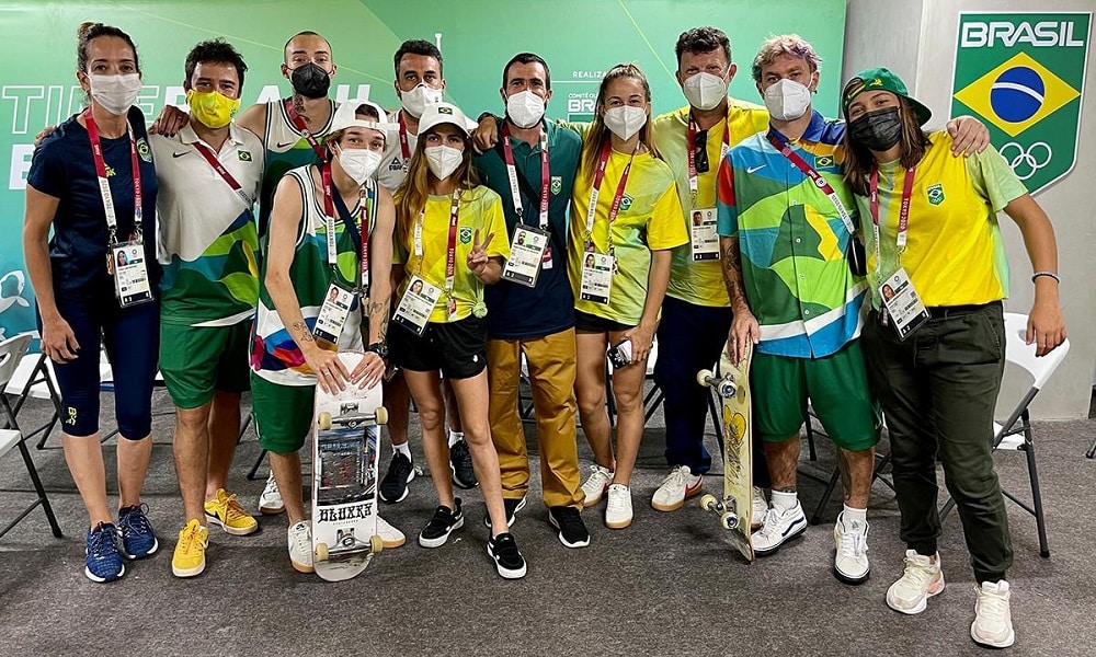 Equipe do skate park chega à Vila Olímpica para a estreia nos Jogos Olímpicos de Tóquio 2020
