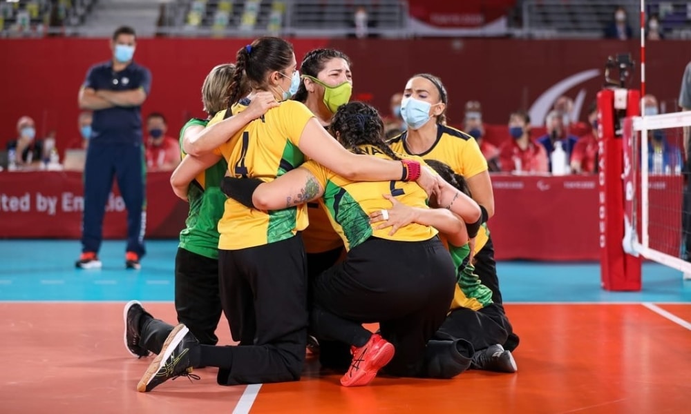 seleção feminina de vôlei sentado do Brasil atropela o Japão nos Jogos Paralímpicos de Tóquio