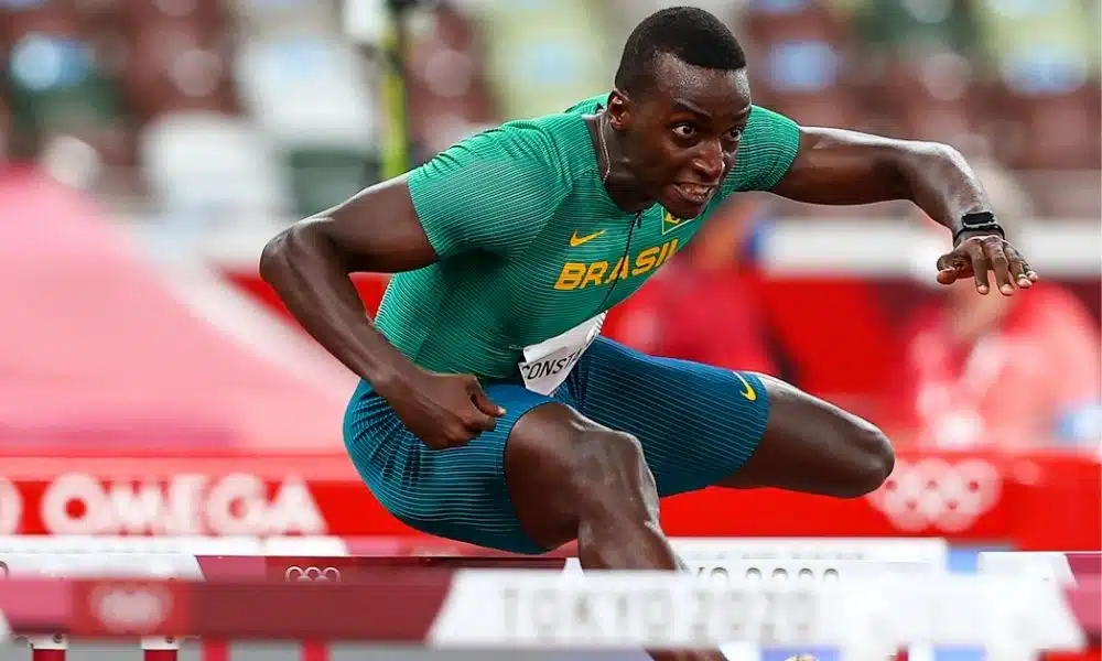 Gabriel Constantino 100 m com barreiras jogos olímpicos tóquio 2020