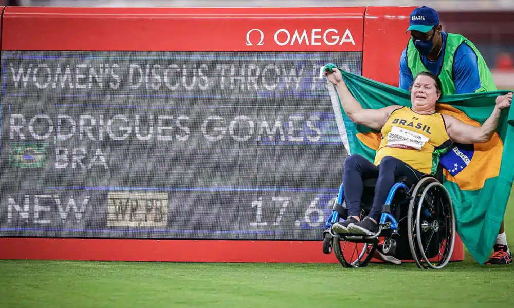 Elisabeth Gomes ouro jogos paralímpicos tóquio 2020 lançamento do disco atletismo paralímpico Desafio CPB/CBAt de atletismo