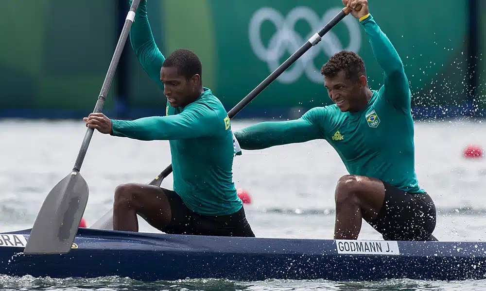 Isaquias Queiroz Jacky Godmann canoagem velocidade c21000 m tóquio olimpíada jogos olímpicos ao vivo, paris 2024, c2 500 m