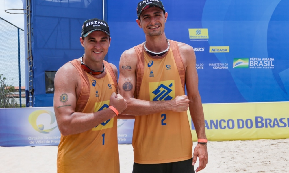 André e George apostam no entrosamento para serem tri do Circuito Brasileiro de vôlei de praia
