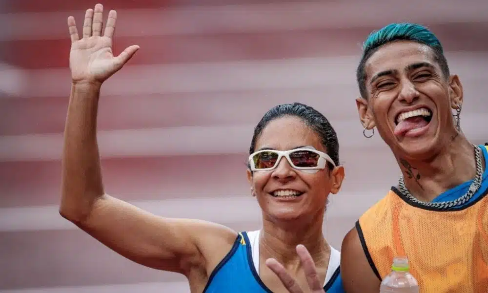 Jerusa Geber e Gabriel Garcia nos jogos paralímpicos de Tóquio