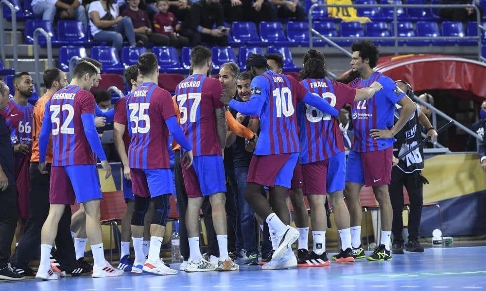 Barcelona x Dinamo Bucaresti - Champions League de handebol masculino - Haniel THiagus Petrus Raul Nantes
