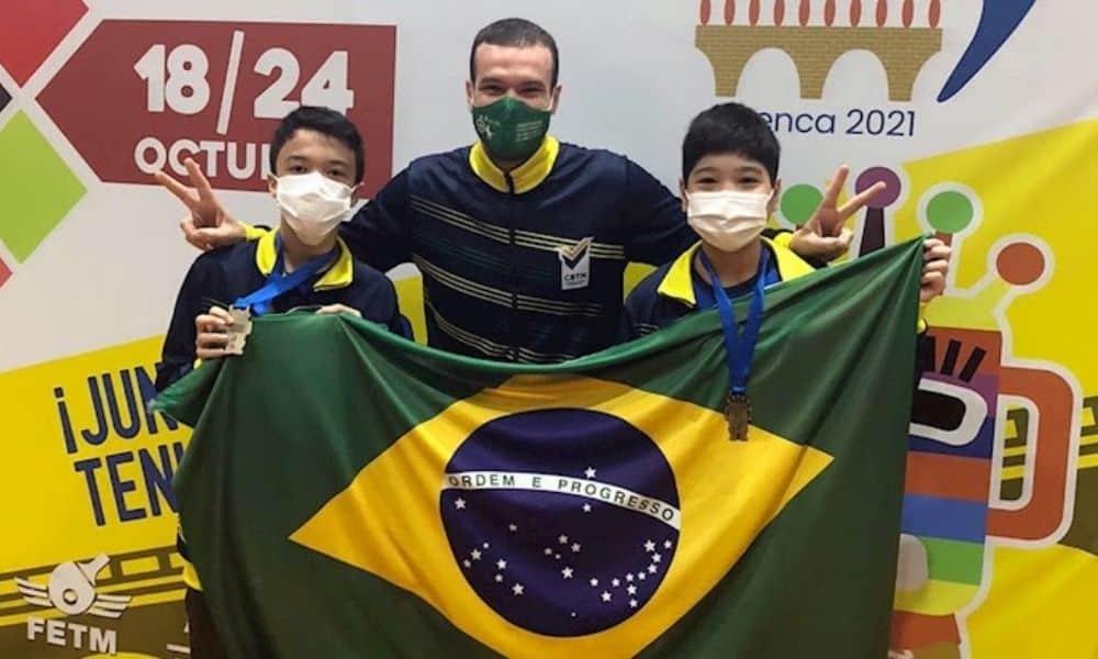 Hamilton Yamane e Davi Fujii Pan-Americano de Tênis de mesa Sub-11 e Sub-13