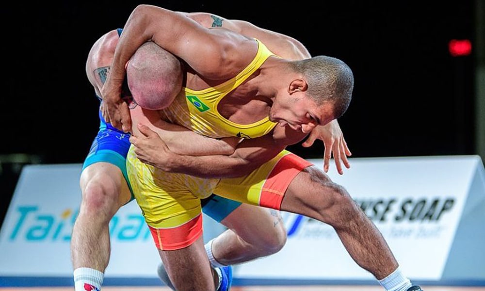 Joilson Júnior Mundial de Wrestling luta greco romana/ Jogos Sul Americanos de Assunção 2022