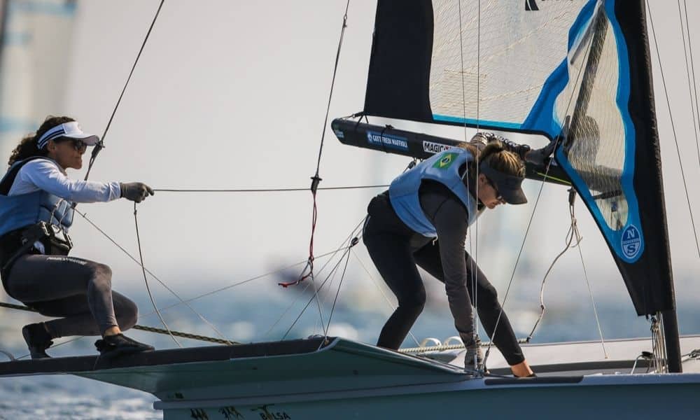 Martine e Kahena seguem em 4º lugar após três dias de Mundial de 49er FX