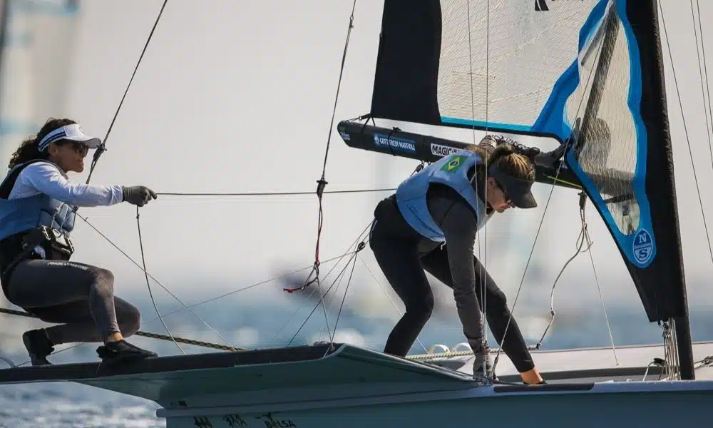 Martine e Kahena seguem em 4º lugar após três dias de Mundial de 49er FX