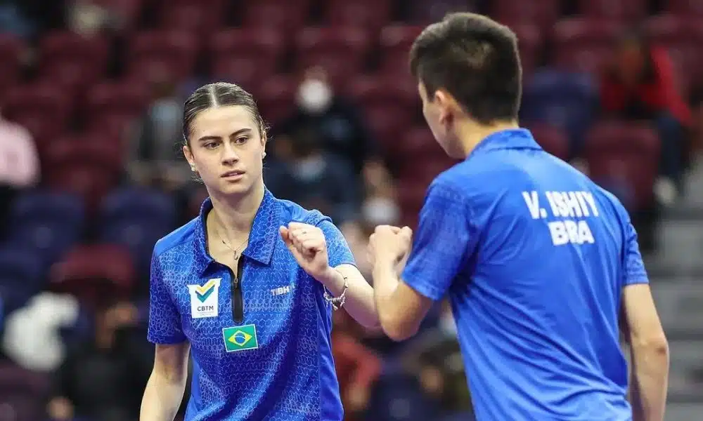 Bruna Takahashi e Vitor Ishiy são ouro nas duplas no Pan-Americano de tênis de mesa
