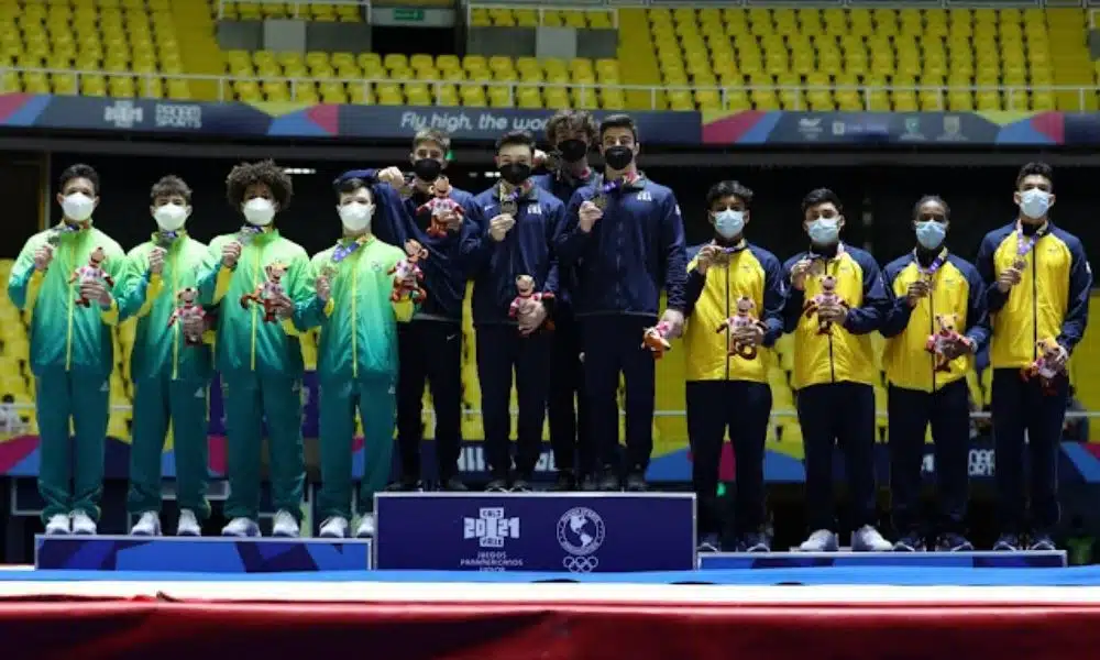 Disputa por equipes Ginástica Artística Jogos de Cáli