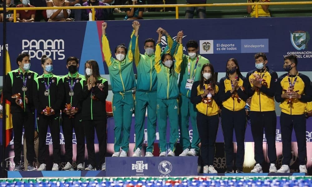 revezamento 4 x 100 m medley misto natação Jogos Pan-Americanos Júnior Cáli 2021