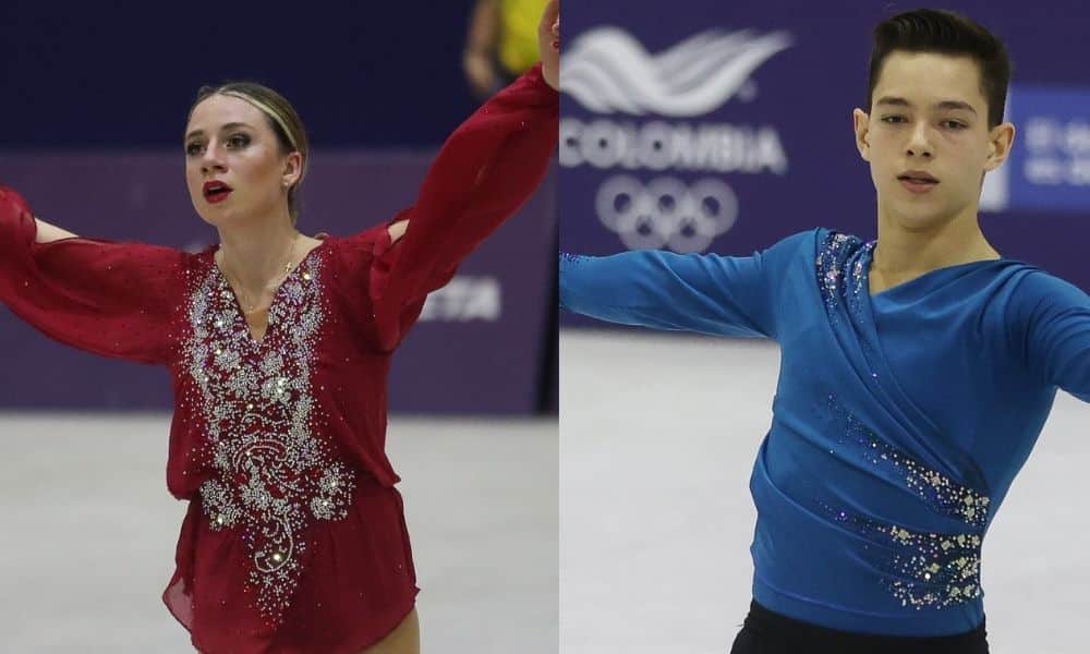 Bruna Wurts é bronze e Erik Medziukevicius prata na patinação artística