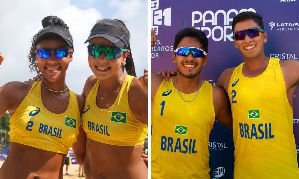 Victoria Thainara Renato Rafael vôlei de praia medalha de ouro Jogos Pan-Americanos Júnior Cali-2021
