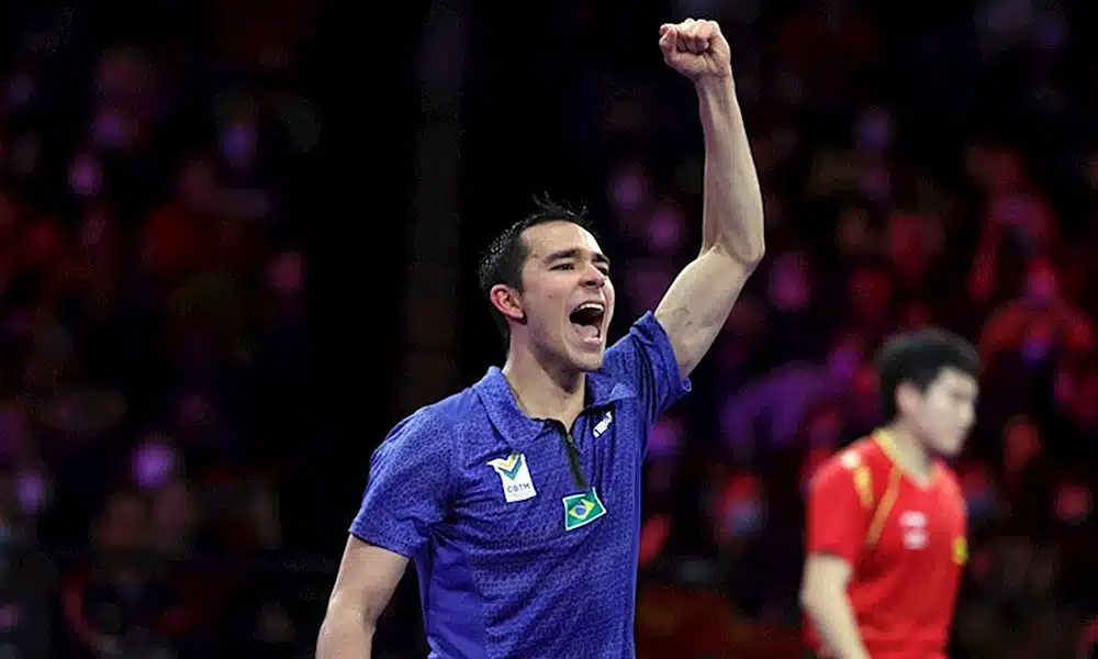 Hugo Calderano tênis de mesa terceiro colocado ranking mundial