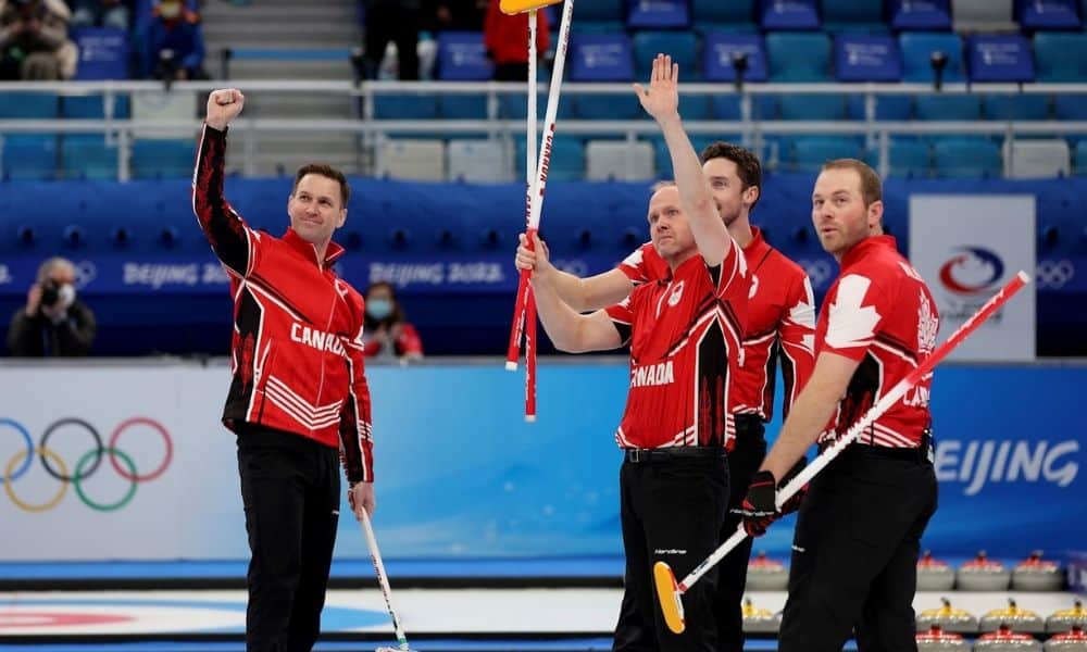 Canadá medalha de bronze no curling masculino contra os Estados Unidos Jogos Olímpicos de Inverno de Pequim-2022