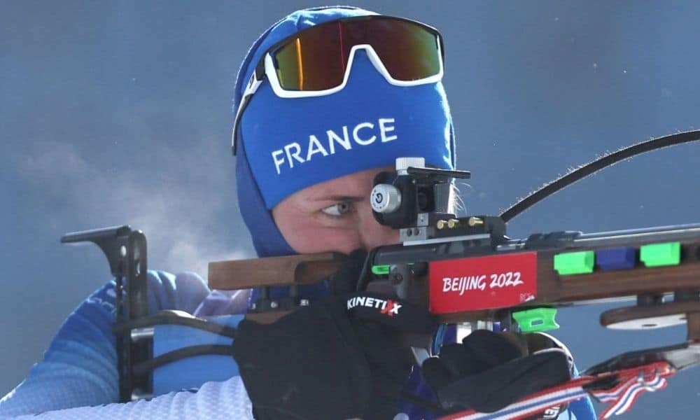 Justine bouchet ouro biatlo 12,5 km largada em massa Jogos Olímpicos de Inverno de Pequim-2022