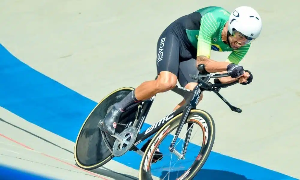 Lauro Chaman fez mais uma participação no Mundial de Ciclismo e paraciclismo, na Escócia (Foto: Alan Modesto/CBC)