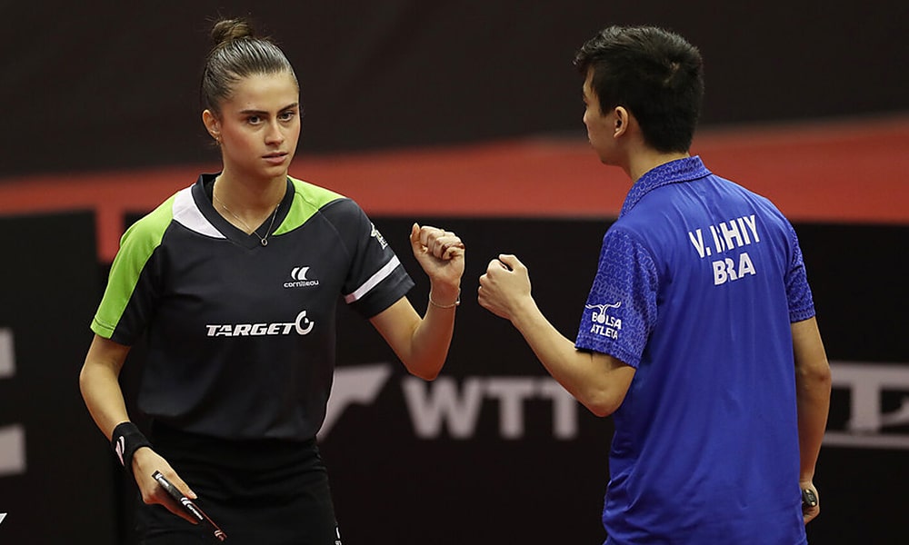 Bruna Takahashi Victor Ishiy duplas mistas tênis de mesa WTT Contender de Mascate Omã WTT Star Contender de Budapeste hungria tênis de mesa