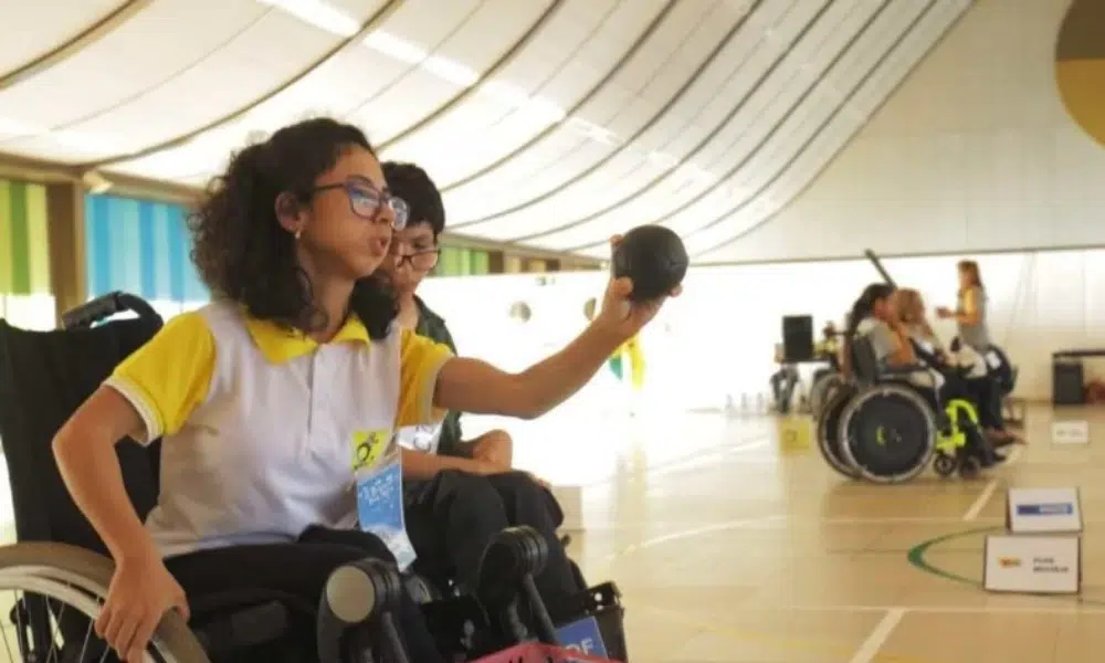 Mariana Olimpia Silva durante treinamento de preparação para o Challenger Intercontinental de bocha