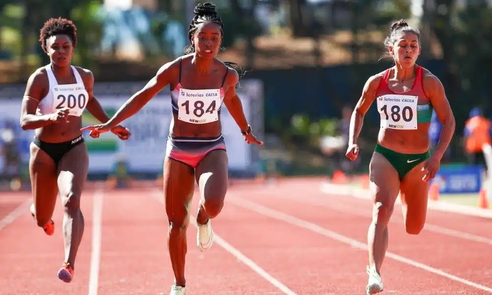 Vitória Rosa 100 m Torneio Internacional São Paulo de atletismo