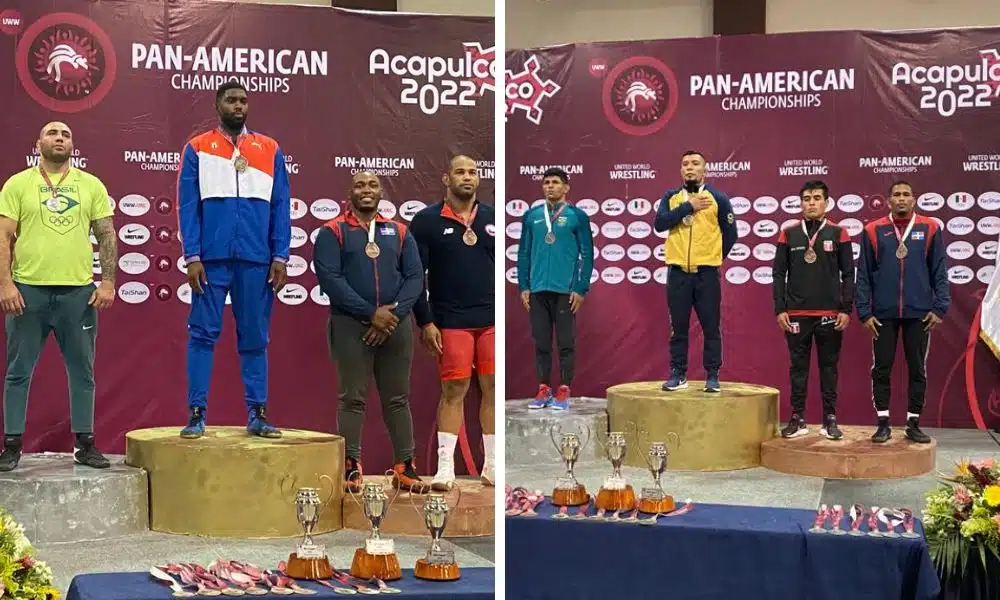 Duas pratas campeonato pan-americano de wrestling