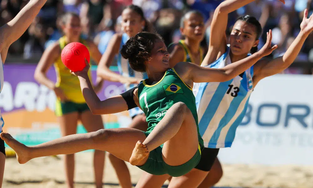 handebol de praia Brasil perde para a Argentina em Rosario 2022