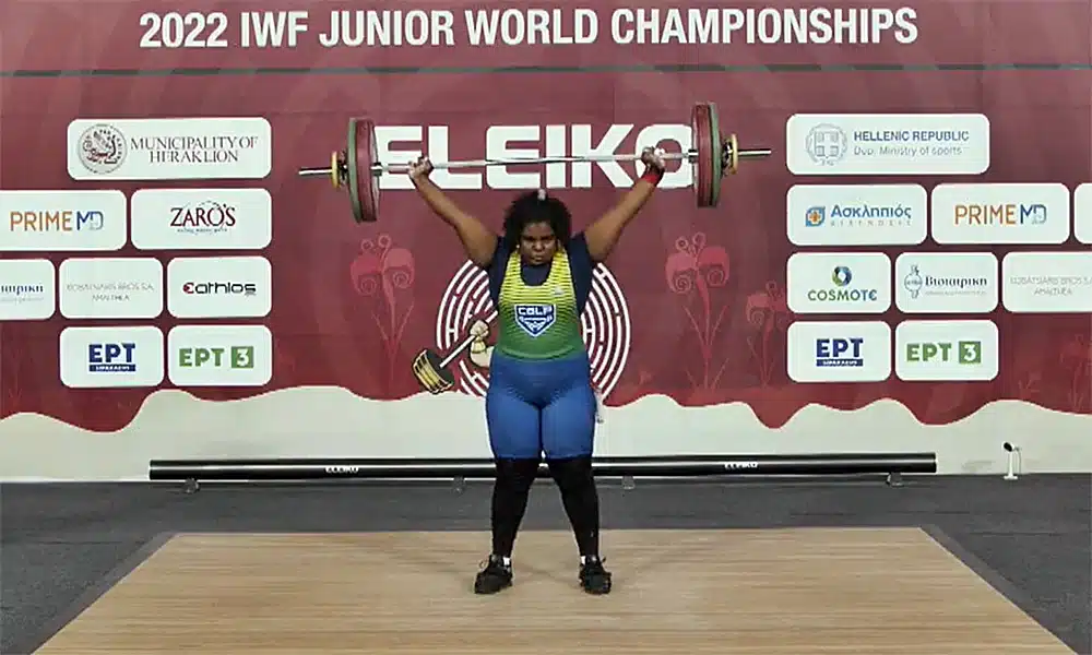 Tatiane Justino recorde brasileiro levantamento do peso Mundial Sub-20 de levantamento de peso