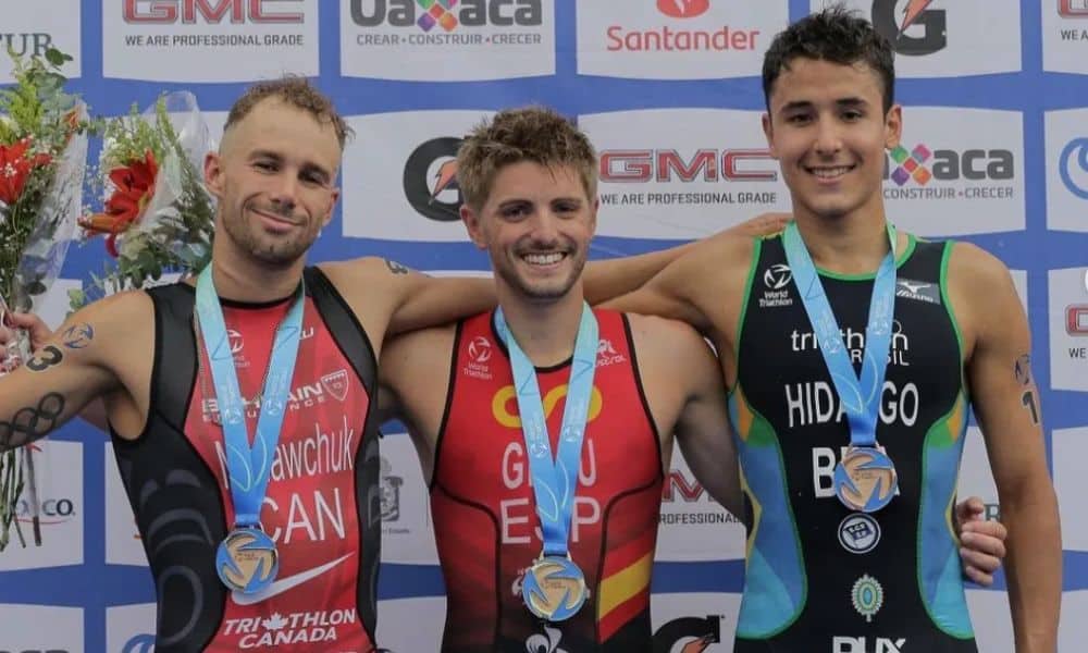 Miguel Hidalgo medalha de bronze etapa de huatulco da copa do mundo de triatlo