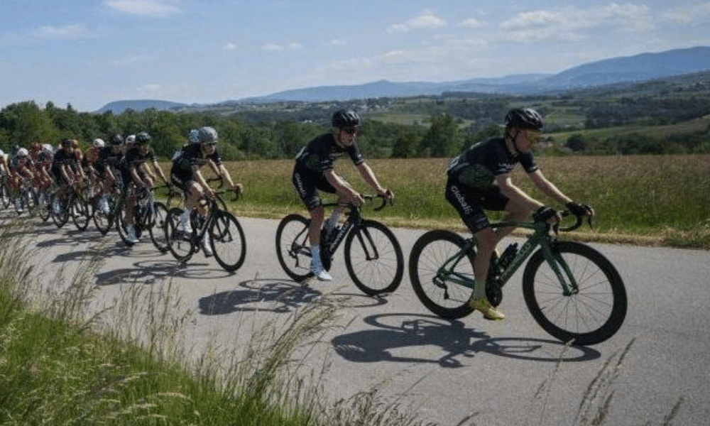 Nicolas Sessler, da Global 6 Cycling, na Volta da Eslovênia CORRIDA
