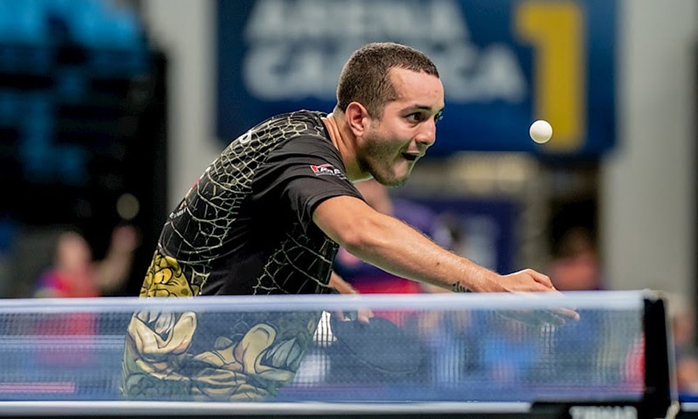 Allan Sarmento tênis de mesa TMB Challenge Plus de tênis de mesa
