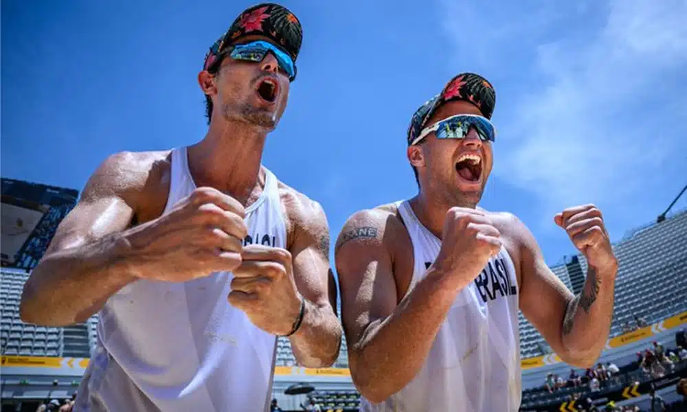 André e George Mundial de vôlei de praia FIVB medalha de bronze