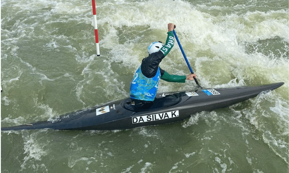 Kauã da Silva 7º lugar Mundial sub-23 de canoagem slalom Mundial de Canoagem slalom Pepê Gonçalves K1 masculino por equipes K1 por equipes