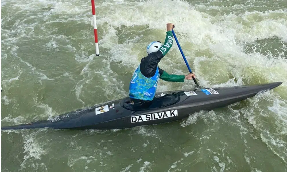Kauã da Silva 7º lugar Mundial sub-23 de canoagem slalom Mundial de Canoagem slalom Pepê Gonçalves K1 masculino por equipes K1 por equipes